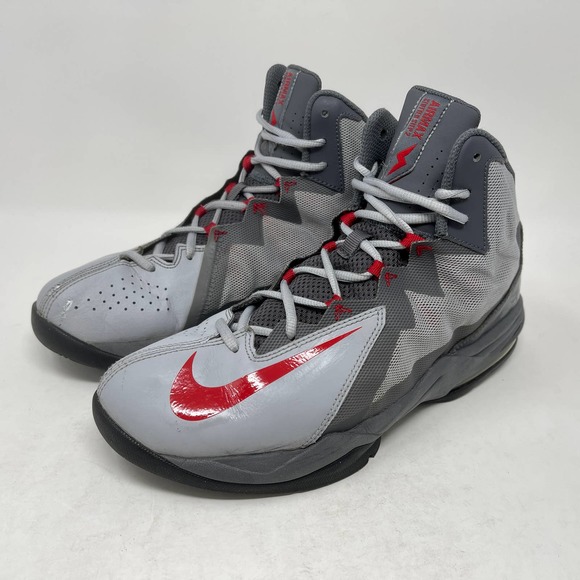 Nike Air Max Stutter Step 2 Mid Top Sneaker Mens 10 Gray Red 1374:S1368 - Picture 5 of 9